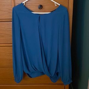 Cadet blue blouse sz M